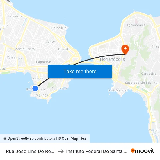Rua José Lins Do Rego, S/N to Instituto Federal De Santa Catarina map