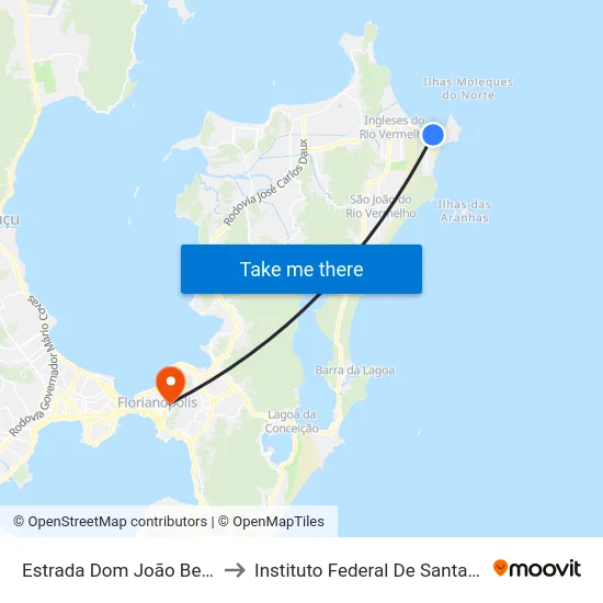 Estrada Dom João Becker, 67 to Instituto Federal De Santa Catarina map