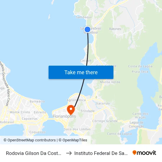 Rodovia Gilson Da Costa Xavier, 264 to Instituto Federal De Santa Catarina map