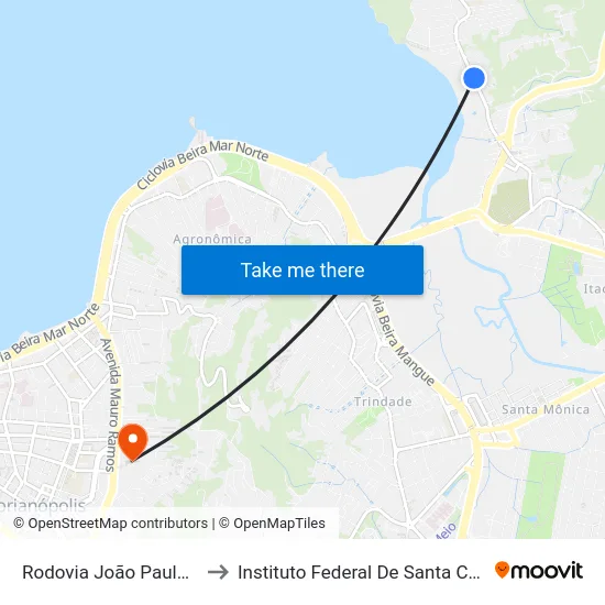 Rodovia João Paulo, 614 to Instituto Federal De Santa Catarina map