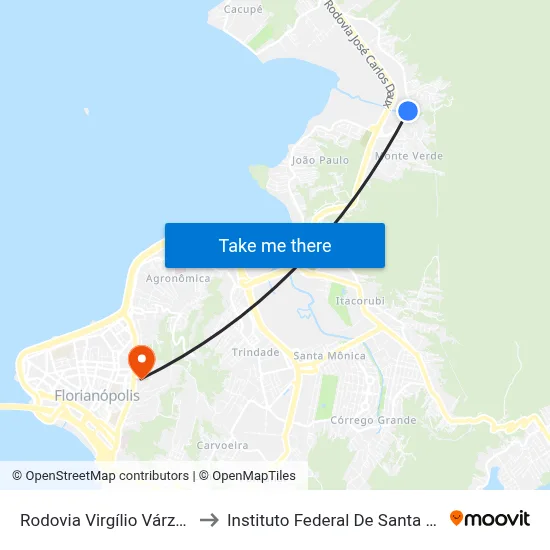 Rodovia Virgílio Várzea, 807 to Instituto Federal De Santa Catarina map