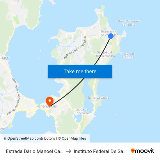 Estrada Dário Manoel Cardoso, 1000 to Instituto Federal De Santa Catarina map