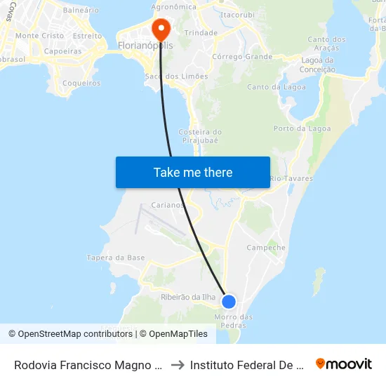 Rodovia Francisco Magno Vieira 5004, 5027 to Instituto Federal De Santa Catarina map