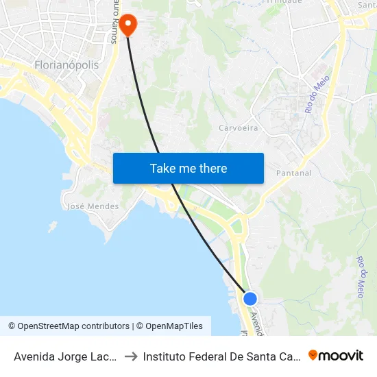 Avenida Jorge Lacerda to Instituto Federal De Santa Catarina map