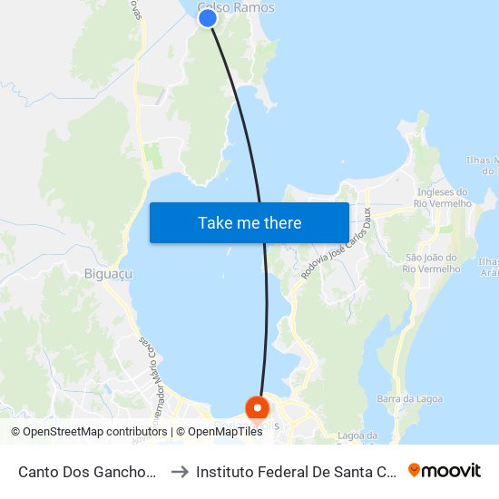 Canto Dos Ganchos (01) to Instituto Federal De Santa Catarina map
