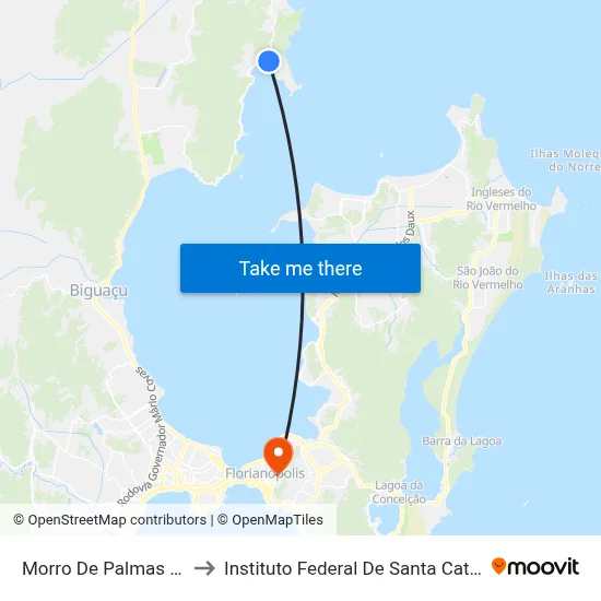 Morro De Palmas (06) to Instituto Federal De Santa Catarina map
