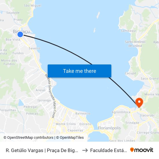 R. Getúlio Vargas | Praça De Biguaçu to Faculdade Estácio map