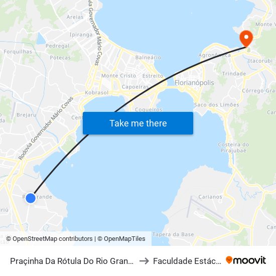 Praçinha Da Rótula Do Rio Grande to Faculdade Estácio map