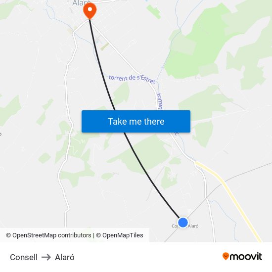 Consell to Alaró map