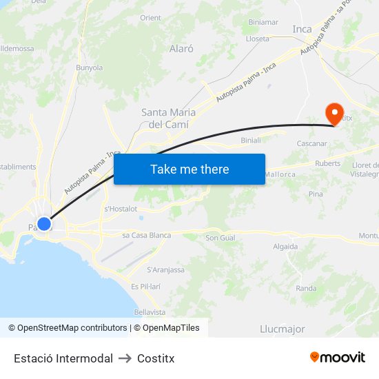 Estació Intermodal to Costitx map