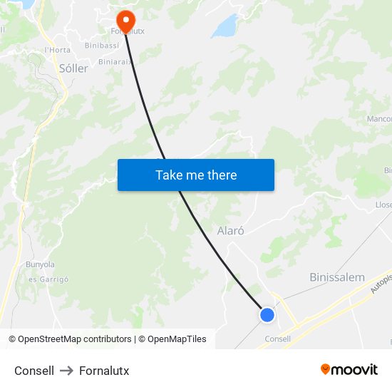 Consell to Fornalutx map