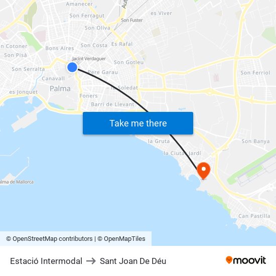 Estació Intermodal to Sant Joan De Déu map