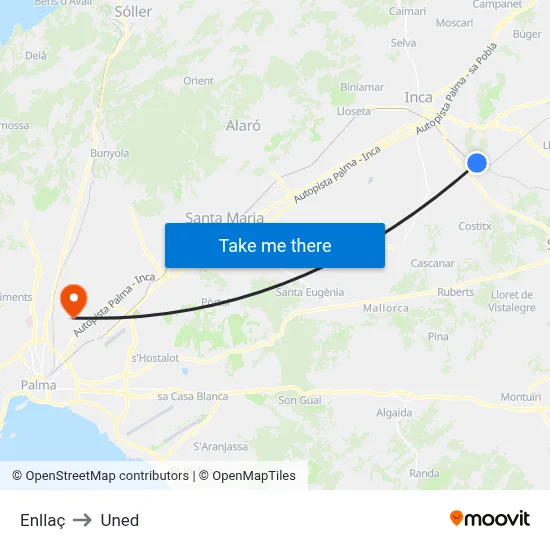 Enllaç to Uned map
