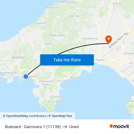 Bulevard - Garrovers 1 (11138) to Uned map