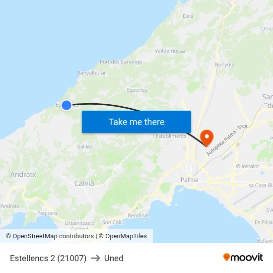 Estellencs 2 (21007) to Uned map