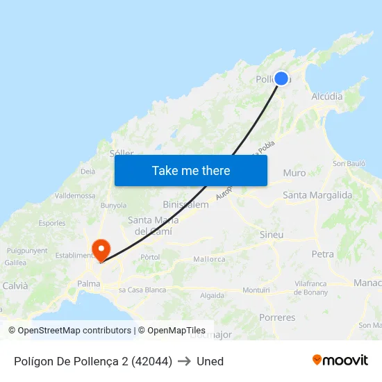 Polígon De Pollença 2 (42044) to Uned map