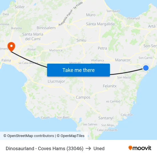 Dinosaurland - Coves Hams (33046) to Uned map