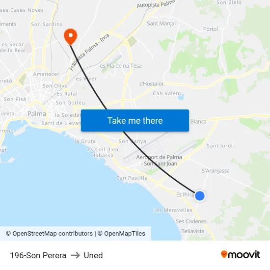 196-Son Perera to Uned map