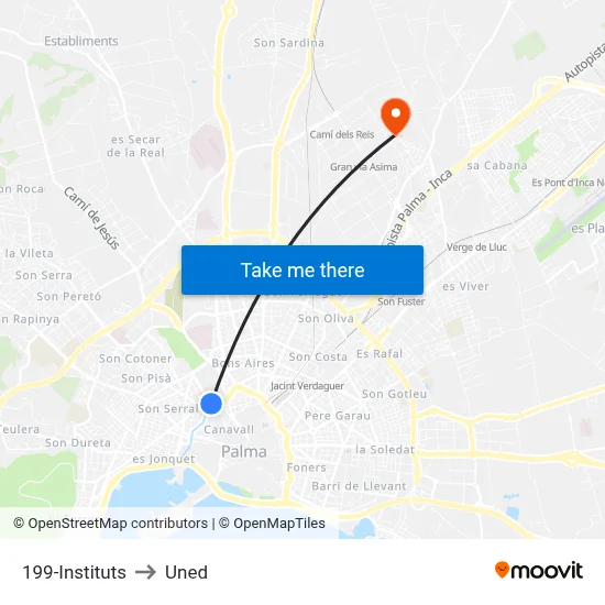 199-Instituts to Uned map