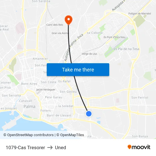 1079-Cas Tresorer to Uned map