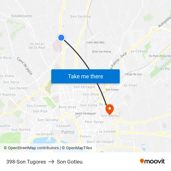 398-Son Tugores to Son Gotleu map