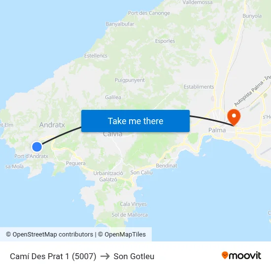 Camí Des Prat 1 (5007) to Son Gotleu map