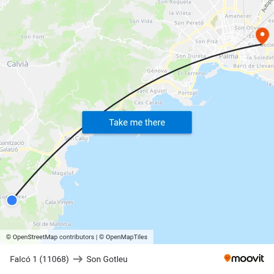 Falcó 1 (11068) to Son Gotleu map