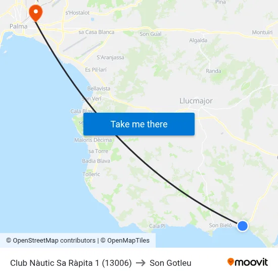 Club Nàutic Sa Ràpita 1 (13006) to Son Gotleu map