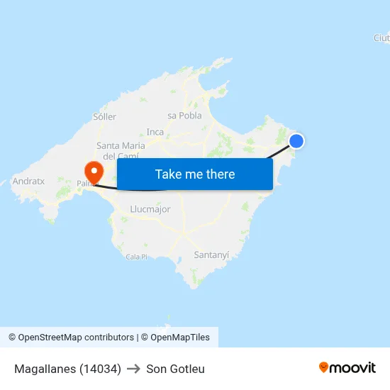 Magallanes (14034) to Son Gotleu map