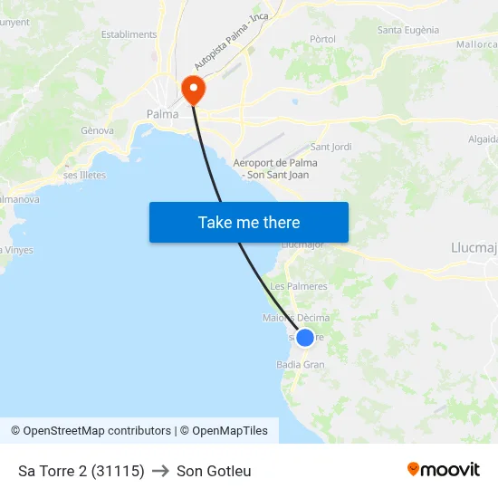 Sa Torre 2 (31115) to Son Gotleu map