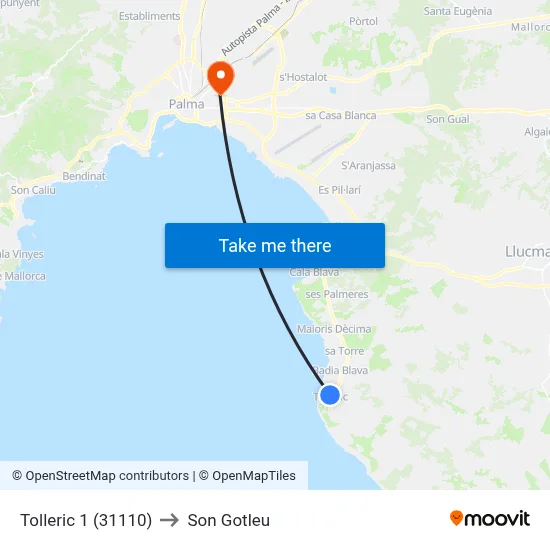 Tolleric 1 (31110) to Son Gotleu map