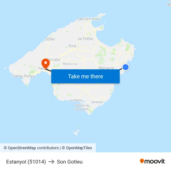 Estanyol (51014) to Son Gotleu map