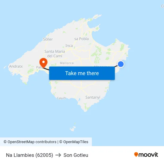 Na Llambies (62005) to Son Gotleu map