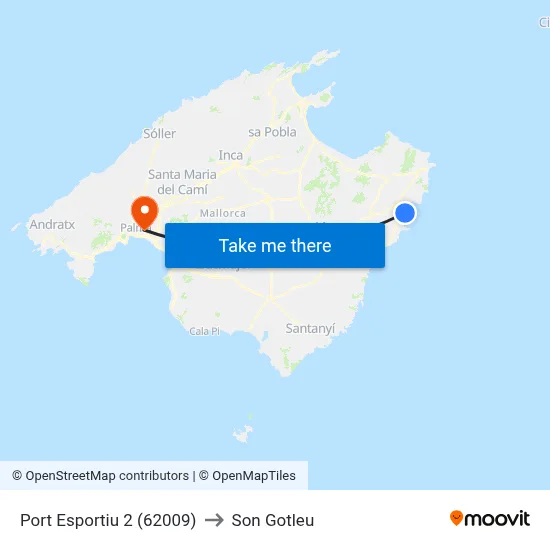 Port Esportiu 2 (62009) to Son Gotleu map