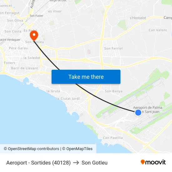 Aeroport - Sortides (40128) to Son Gotleu map