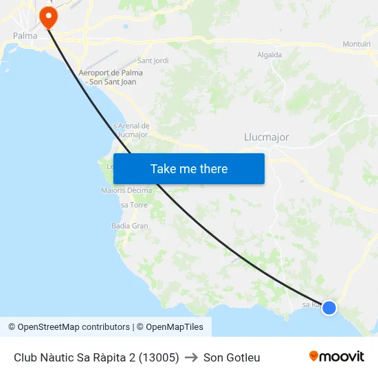 Club Nàutic Sa Ràpita 2 (13005) to Son Gotleu map