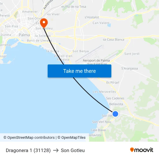 Dragonera 1 (31128) to Son Gotleu map