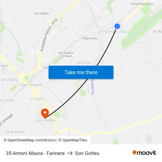 35-Antoni Maura - Farinera to Son Gotleu map