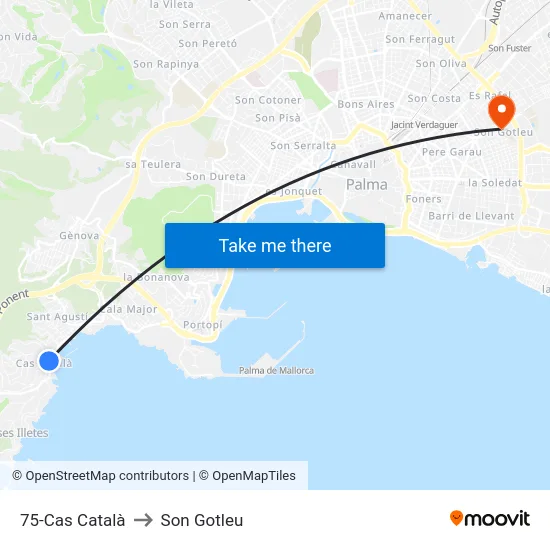75-Cas Català to Son Gotleu map