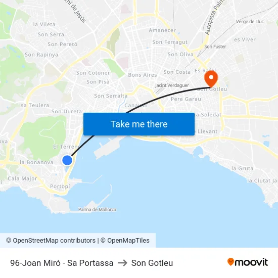 96-Joan Miró - Sa Portassa to Son Gotleu map