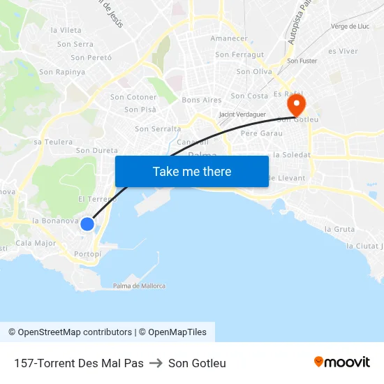 157-Torrent Des Mal Pas to Son Gotleu map