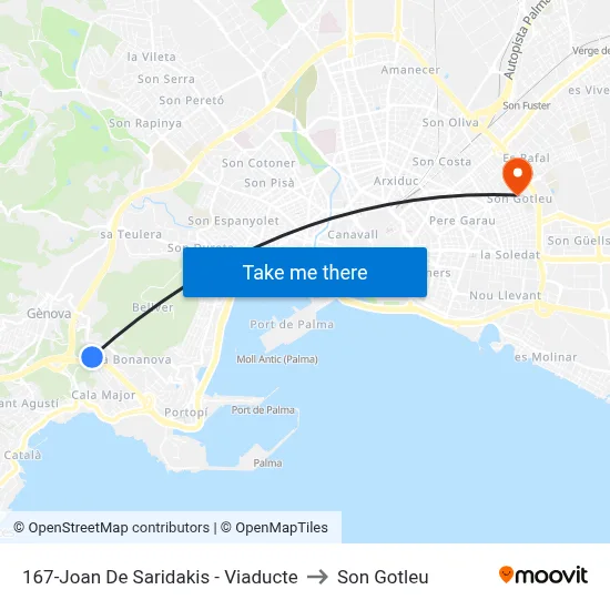 167-Joan De Saridakis - Viaducte to Son Gotleu map