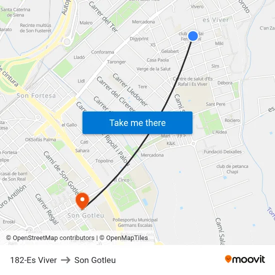 182-Es Viver to Son Gotleu map