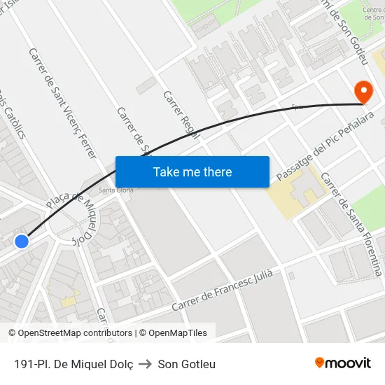 191-Pl. De Miquel Dolç to Son Gotleu map