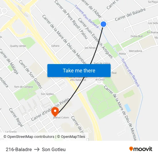 216-Baladre to Son Gotleu map