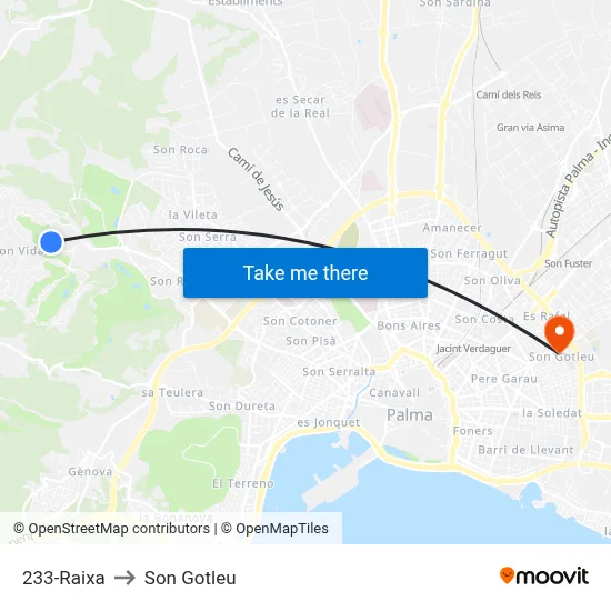 233-Raixa to Son Gotleu map