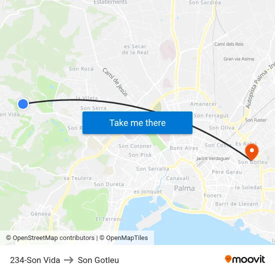 234-Son Vida to Son Gotleu map