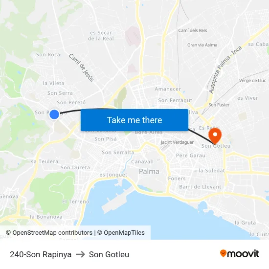 240-Son Rapinya to Son Gotleu map