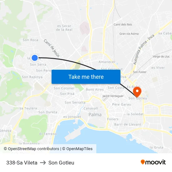338-Sa Vileta to Son Gotleu map