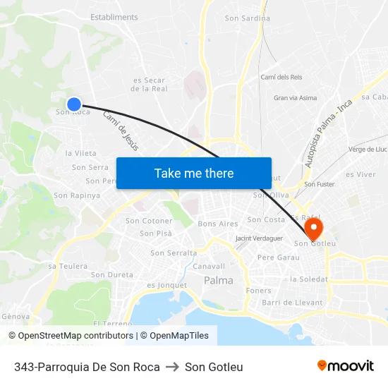 343-Parroquia De Son Roca to Son Gotleu map